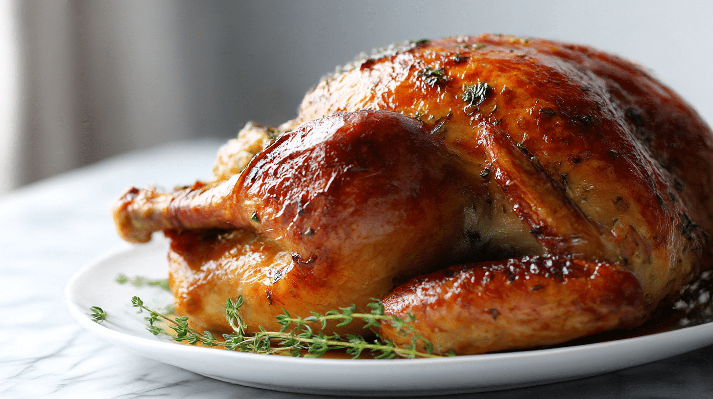 pute im air fryer zubereiten, serviert mit Beilagen