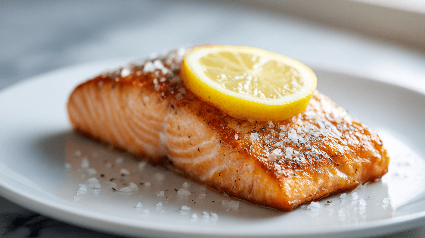 salmon in the air fryer luftig gebratener Lachsfilet