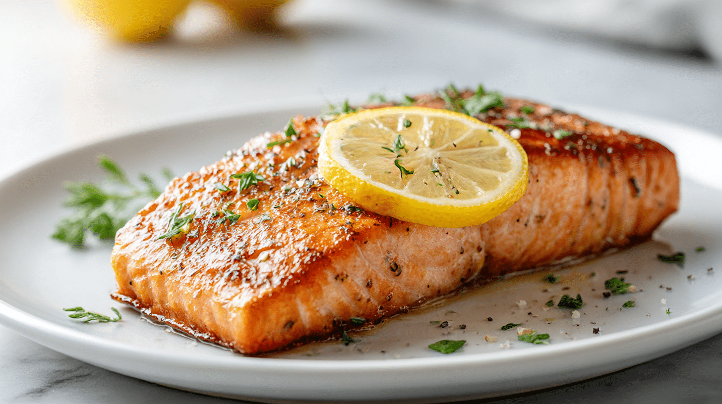 salmon in the air fryer perfektes Lachsgericht