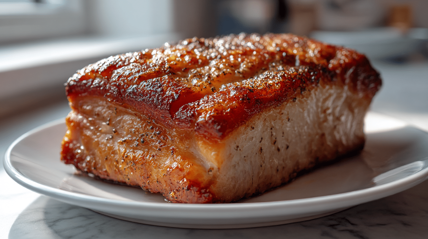 Ein saftiger Schweinebraten mit perfekter Kruste aus dem Air Fryer