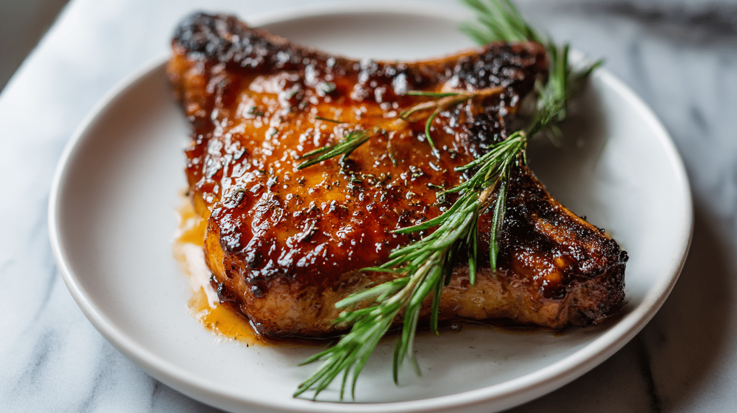 Leckere Schweinekoteletts im Air Fryer frisch aus der Küche