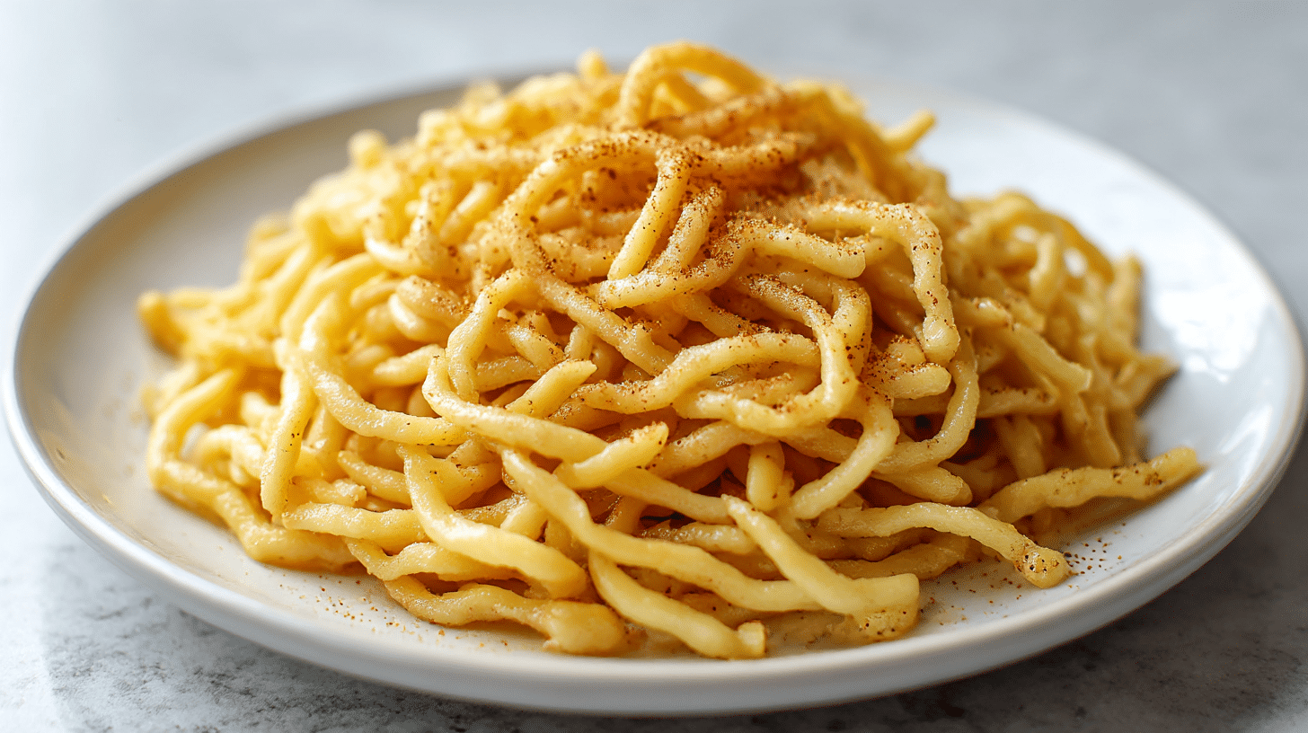 spätzle im air fryer serviert