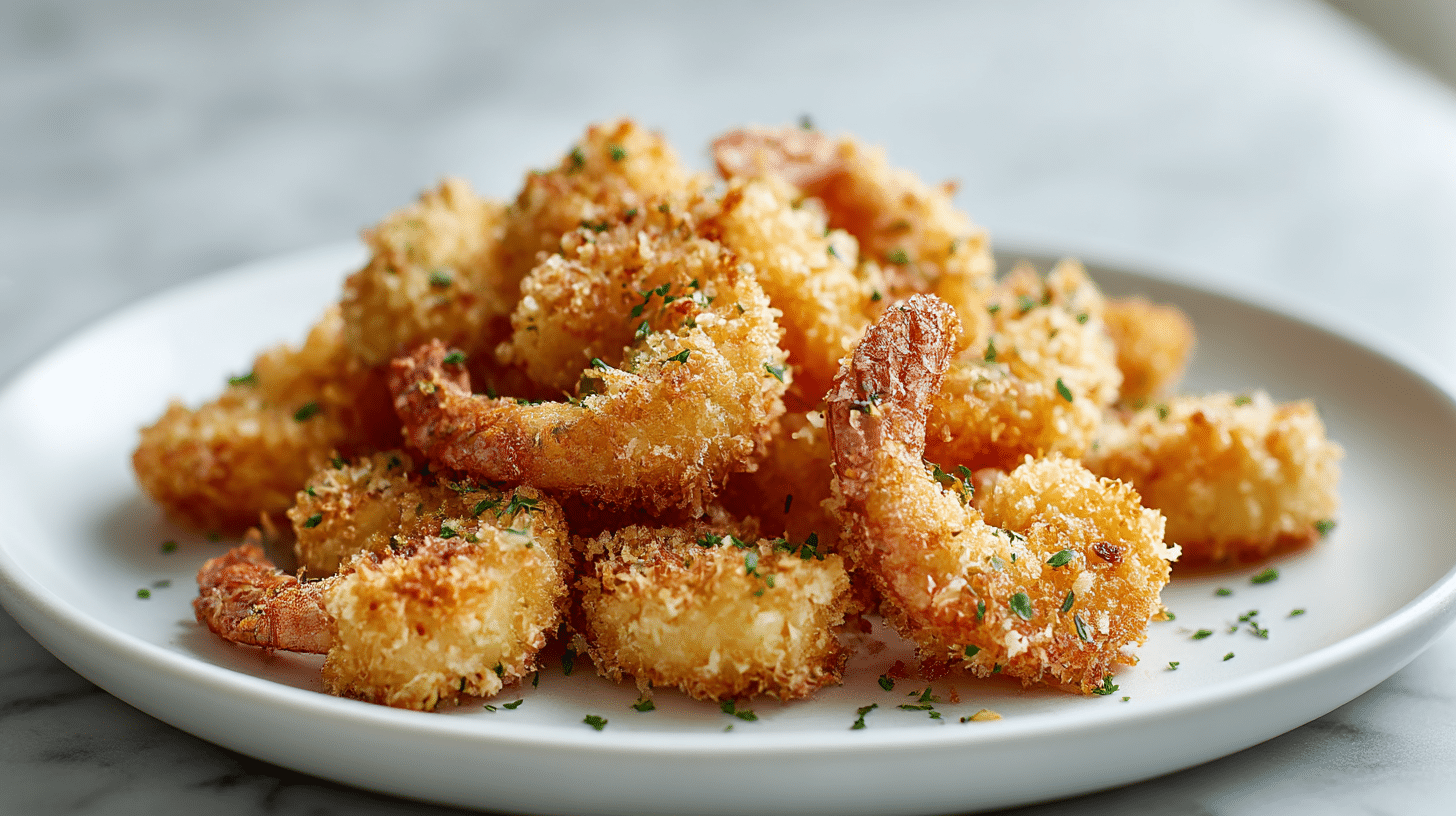 gebackene garnelen air fryer zusammen mit Beilagen