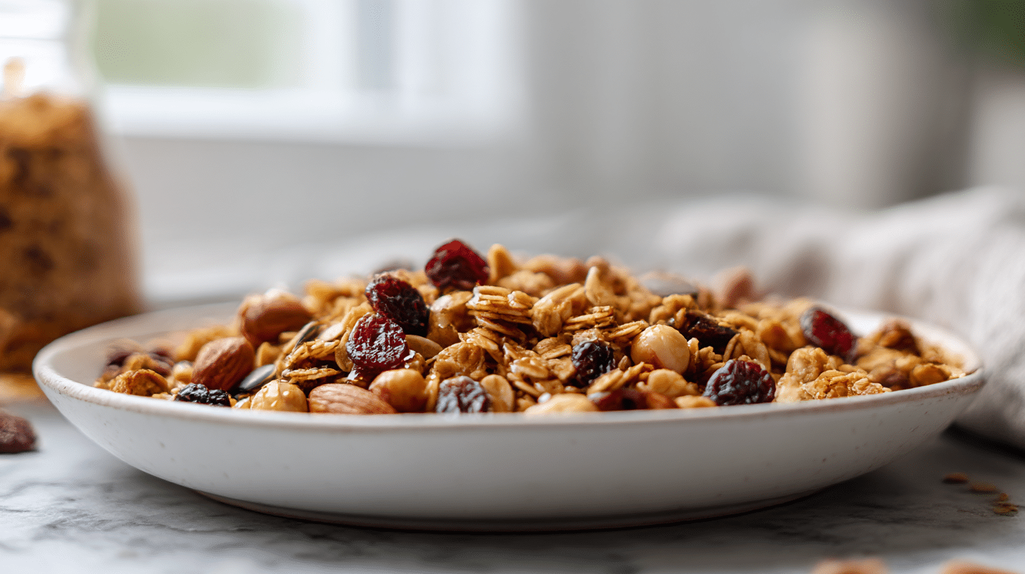 granola selber machen air fryer mit frischen Zutaten