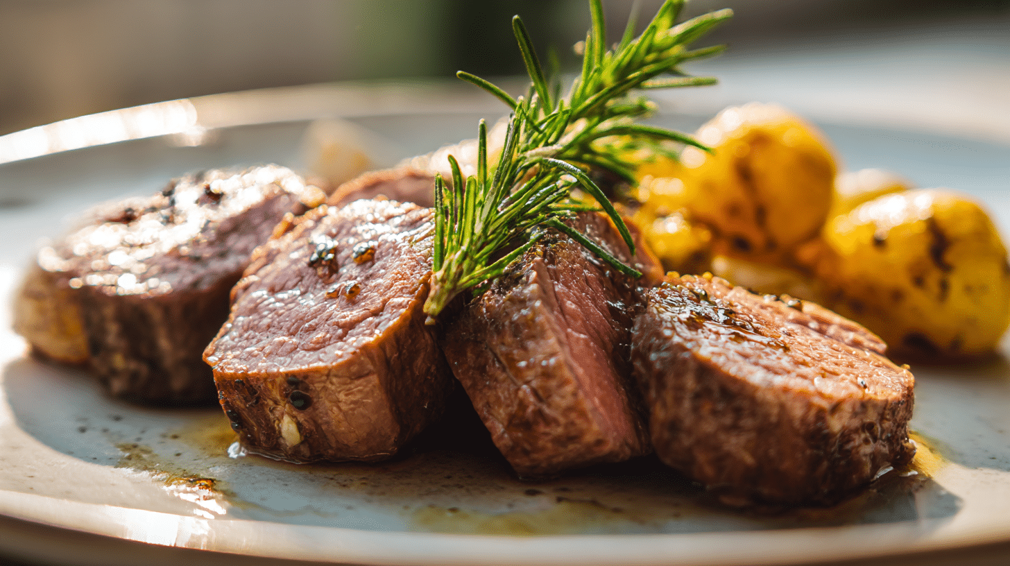 Airfryer Kalbsfilet Rezept 1 Kalbsfilet im Air Fryer garen für ein perfektes Abendessen.