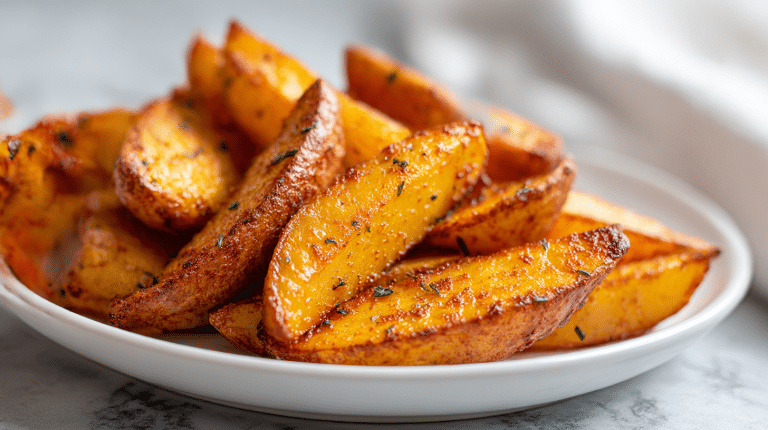 Leckere kartoffelecken würzig air fryer frisch zubereitet