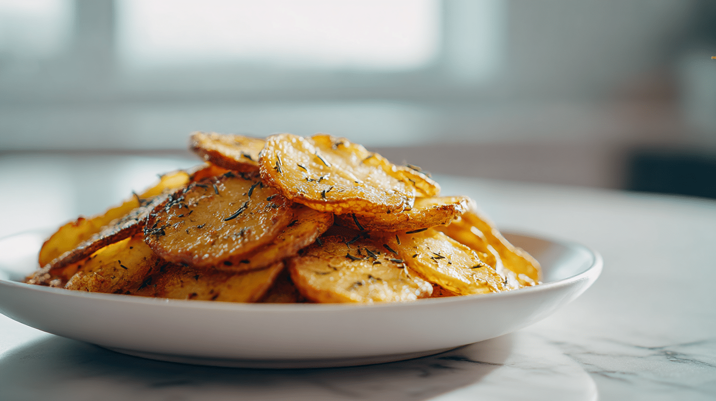 Einfach knusprige kartoffelscheiben air fryer