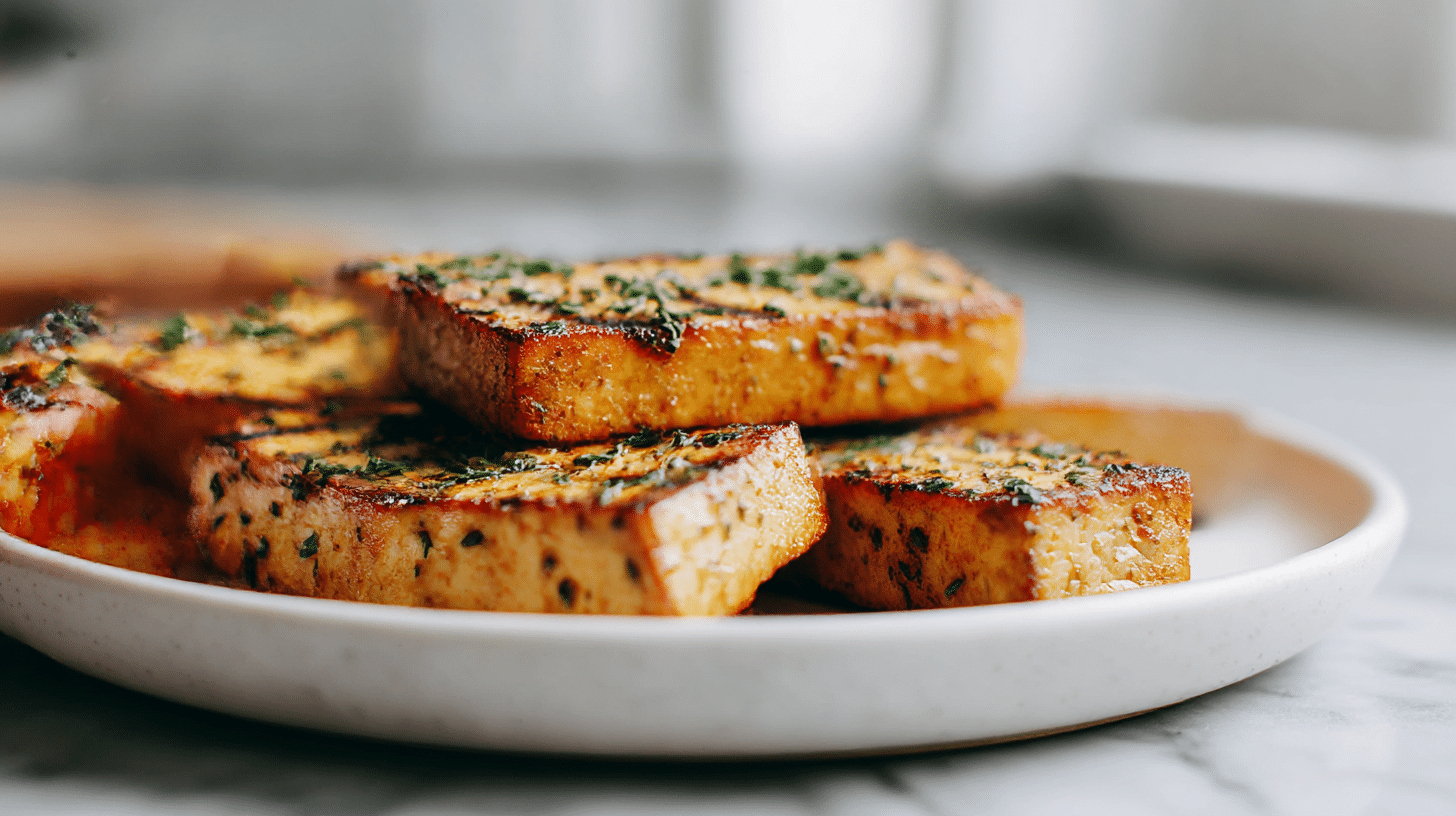 Airfryer Tofu Steaks Mariniert Rezept 1 tofu steaks mariniert air fryer - Lecker und gesund zubereitet