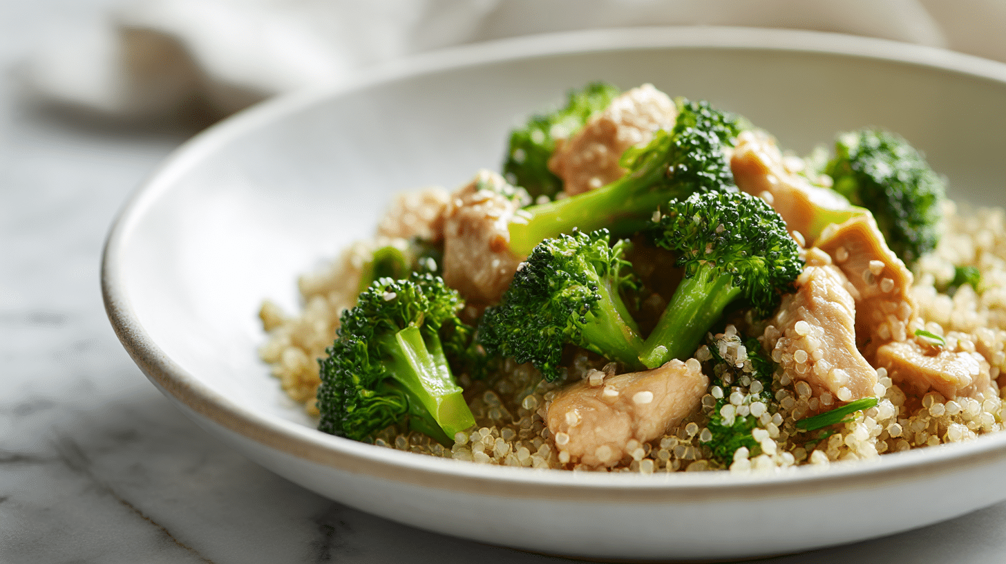 eine schmackhafte bowl mit haehnchen air fryer zubereitet