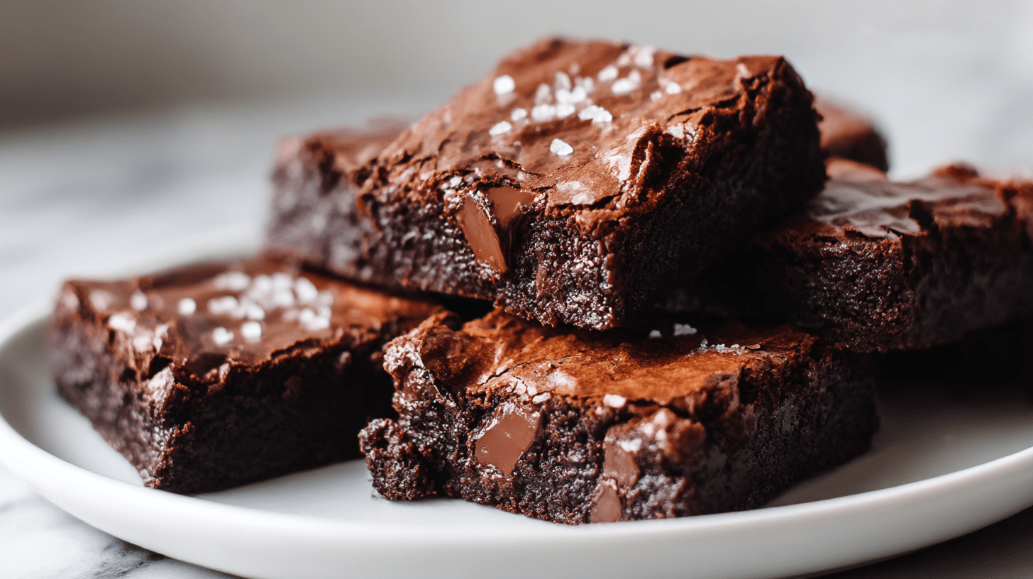 frische brownies mit schokoladenstückchen, gebacken im Air Fryer