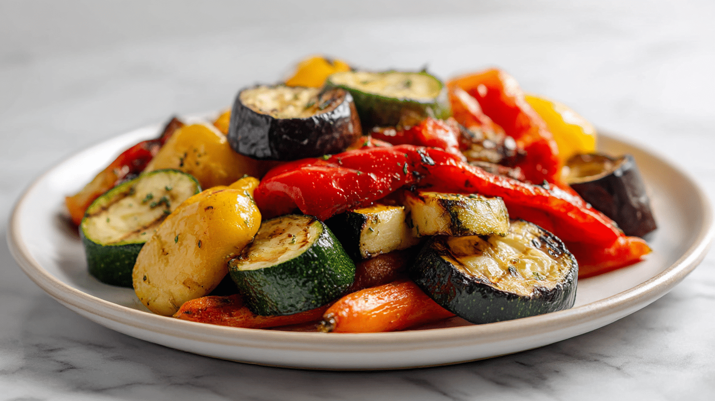 Ein köstliches gegrilltes Gemüse aus dem Air Fryer