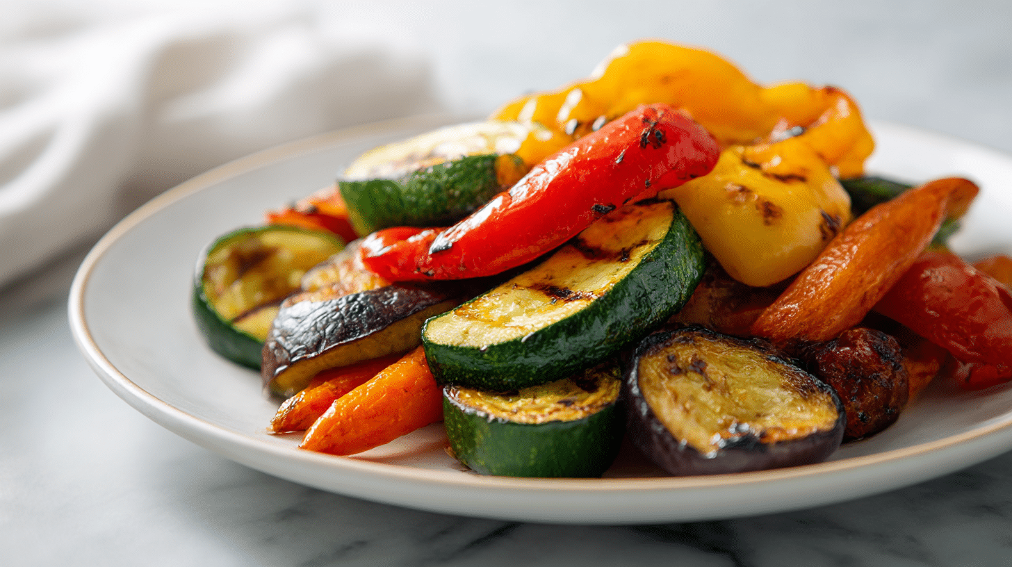 Leckeres gegrilltes Gemüse aus dem Air Fryer für gesundes Essen