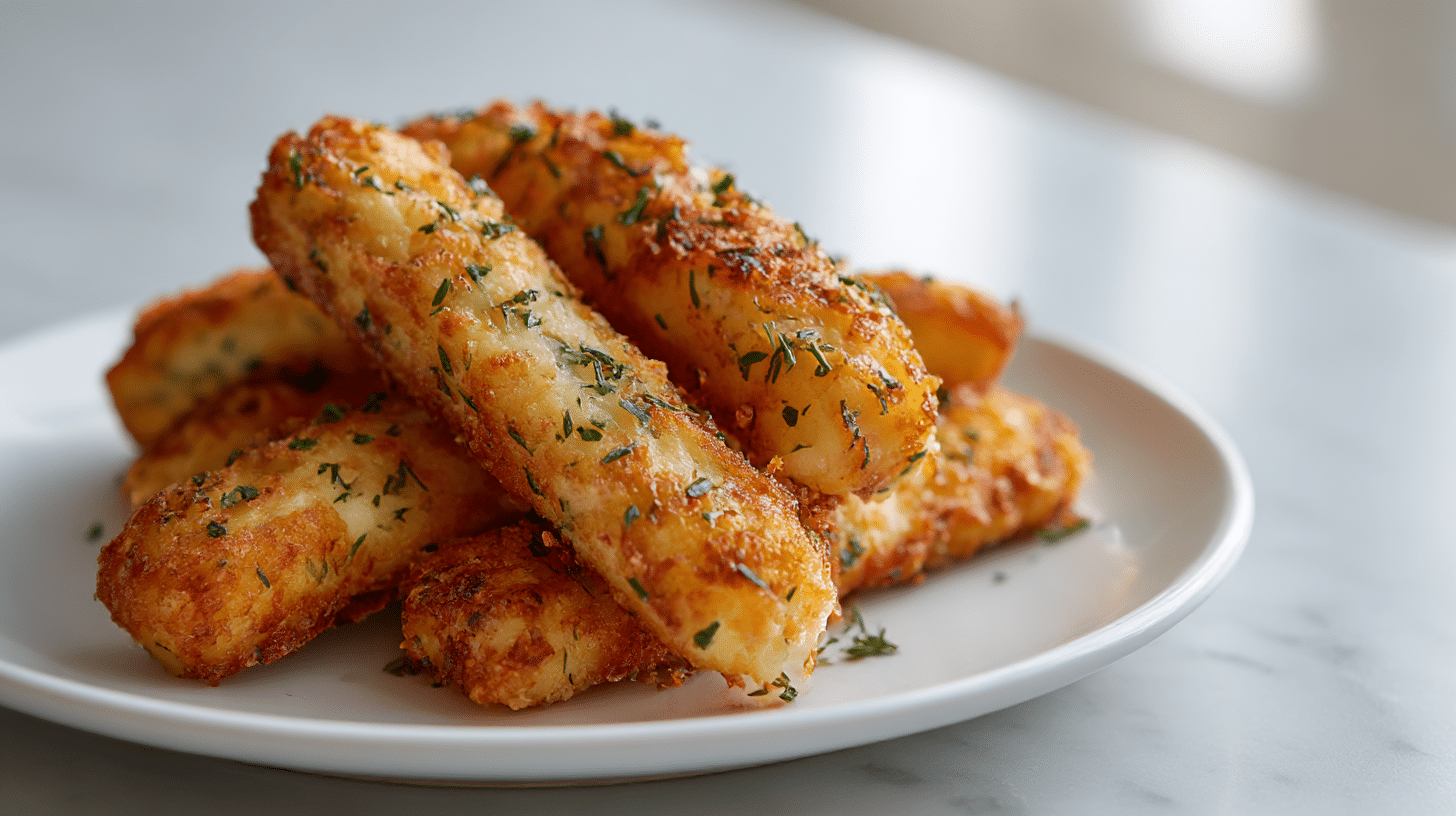 Airfryer Käsestangen Rezept 1 Käsestangen Air Fryer frisch aus dem Gerät