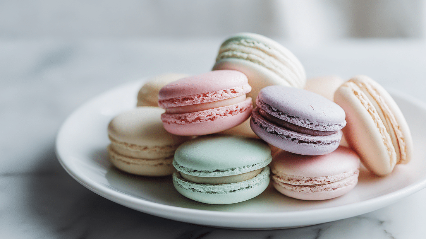Exquisite macarons air fryer anspruchsvoll frisch serviert.