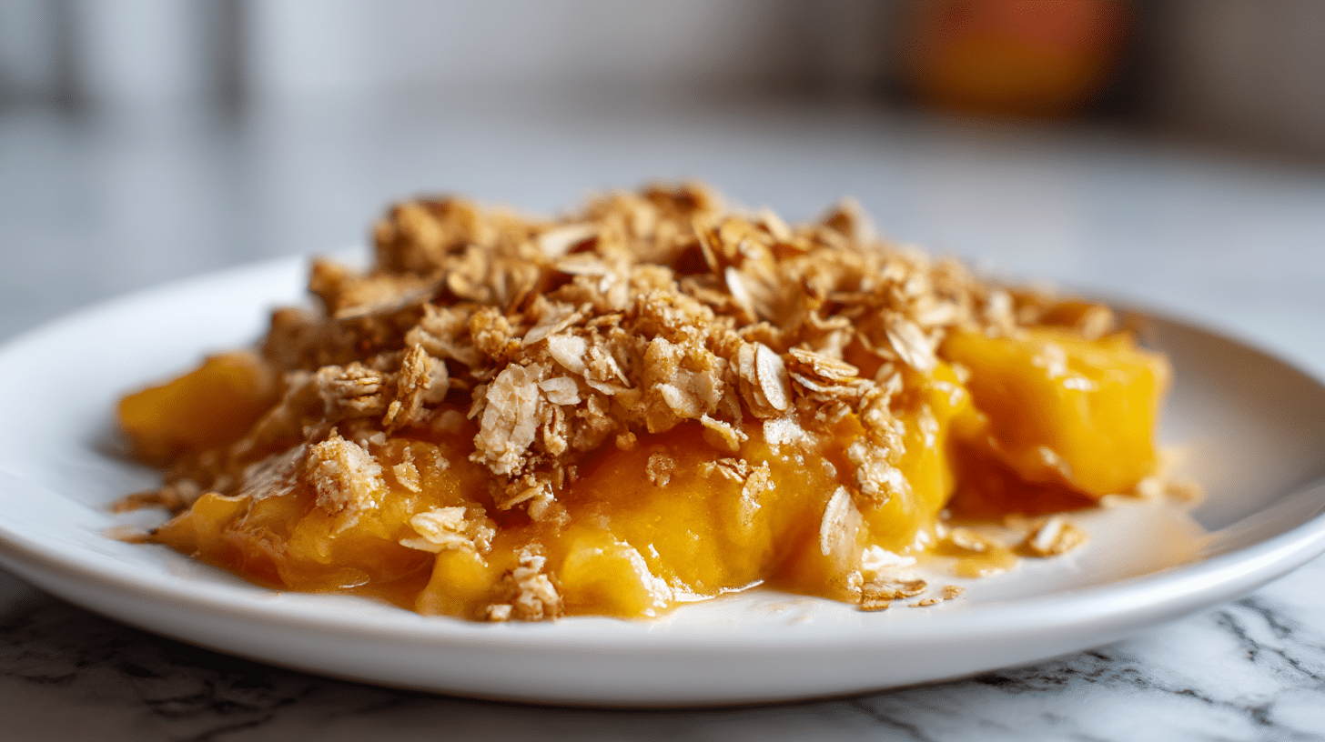 Schmackhaftes pfirsich gratin air fryer für süße Momente
