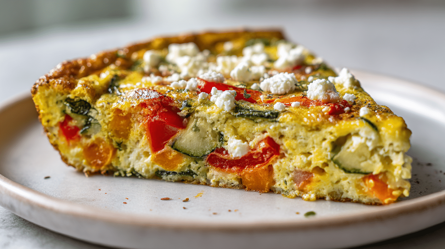 Airfryer Frittata Rezept 1 frittata air fryer sommer mit frischen Zutaten zubereitet