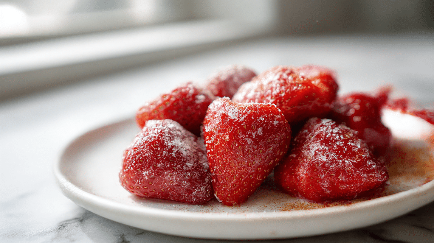 gebackene erdbeeren air fryer als köstlicher Nachtisch