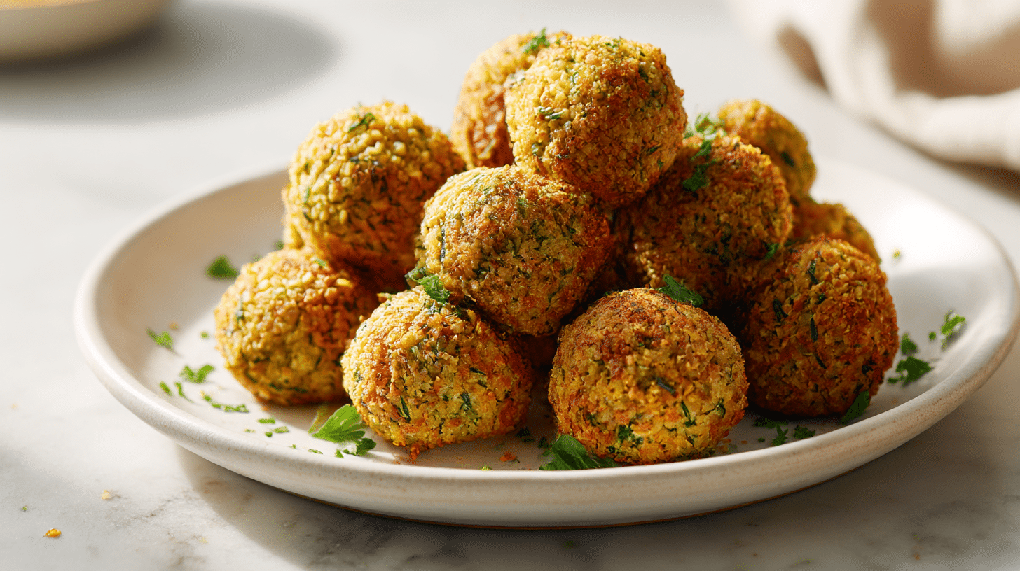 zucchini falafel air fryer perfekt für die ganze Familie