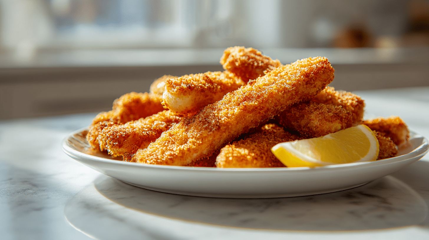 fischstäbchen air fryer knusprig als Familienessen