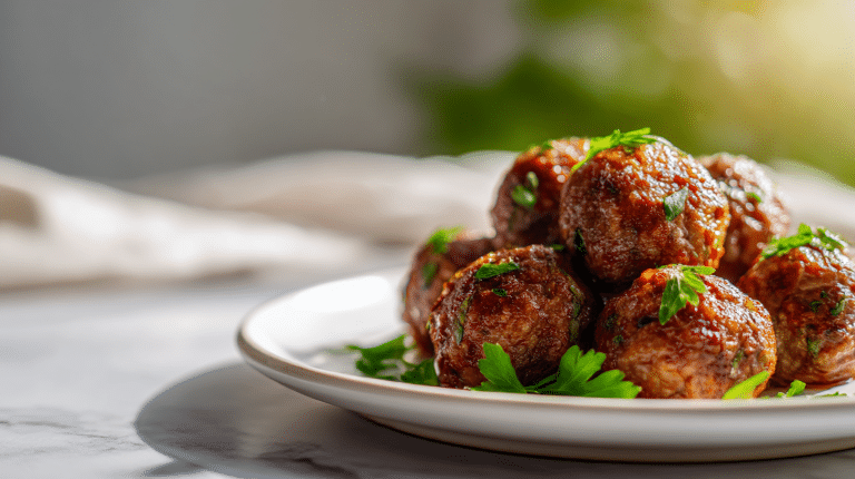 Saftige frikadellen aus dem Air Fryer perfekt zubereitet.